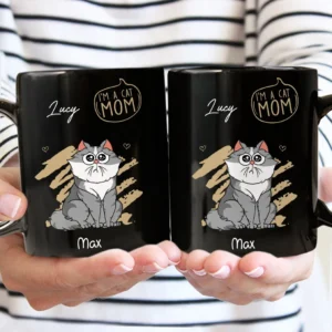 I'm A Cat Person - Gift For Cat Lovers, Cat Mom, Cat Dad - Personalized Black Mug - Pink M0205212037