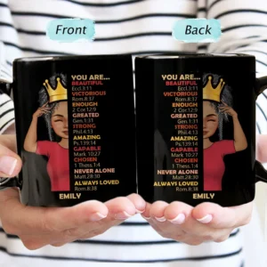 Cartoon You Are Beautiful Victorious - Gift For Yourself - Personalized Black Mug - Grey M0205212047