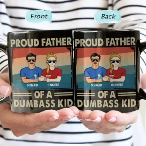 Proud Father Of A Few - Funny Gift For Dad, Father, Grandpa - Personalized Black Mug - Grey M0205212048