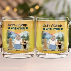 A Bond That Can't Be Broken Dog Mom Dog Dad - Personalized Glass Mug - Red M0305212032