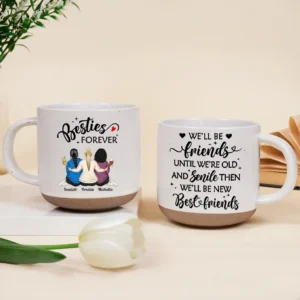 Our Memories Are Countless Our Friendship Is Endless - Personalized Pottery Mug - yellow M0405212029