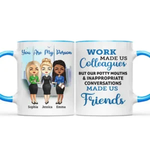 Work Made Us Colleagues Office Worker - BFF Bestie Gift - Personalized Custom Accent Mug - Purple M0505212047
