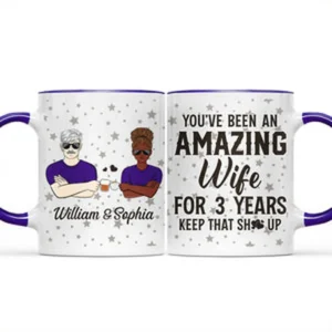 You've Been An Amazing Husband Wife - Couple Gift - Personalized Custom Accent Mug - Black M0505212048