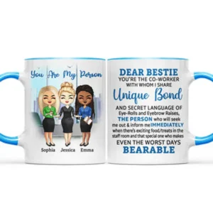 Share Unique Bond And Secret Language Colleagues - BFF Bestie Gift - Personalized Custom Accent Mug - Purple M0505212052