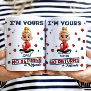No Returns Or Refunds Parents - 3D Inflated Effect Printed Mug, Personalized White Edge-to-Edge Mug