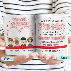 Besties Chibi I Hope We're Friends Until We Die - Personalized Custom White Edge-to-Edge Mug