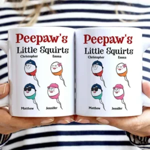 Daddy's Little Squirts - Personalized White Edge-to-Edge Mug