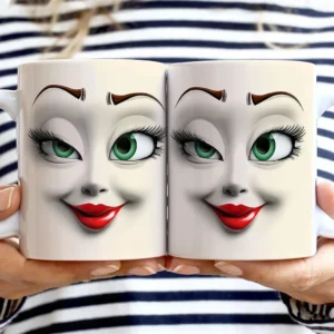Funny Sarcastic Face - 3D Inflated Effect Printed Mug, Personalized White Edge-to-Edge Mug